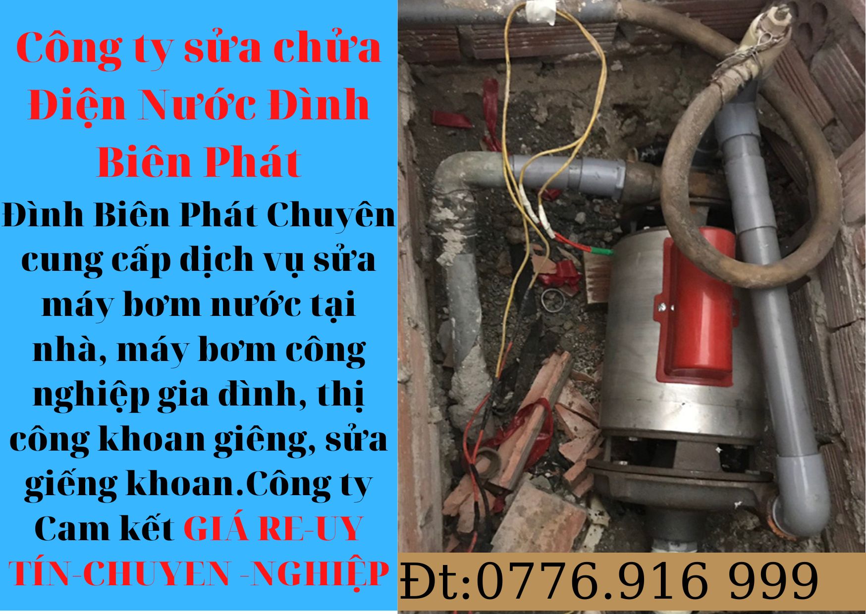 Sửa máy bơm nước giá rẻ tại Biên Hòa Đồng Nai
